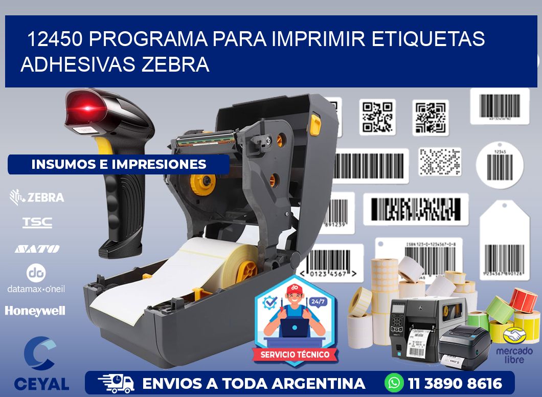12450 Programa para imprimir etiquetas adhesivas zebra