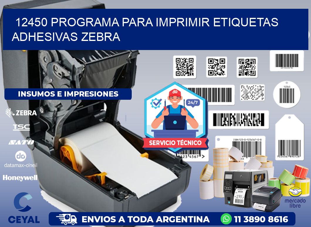 12450 Programa para imprimir etiquetas adhesivas zebra