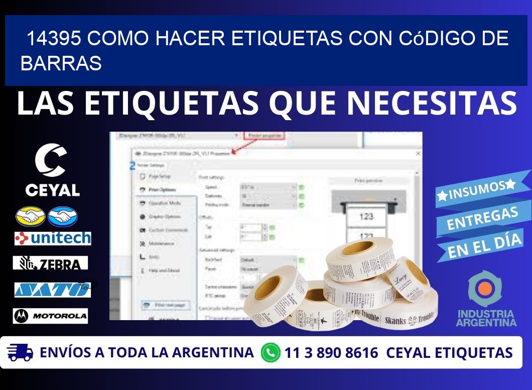 14395 Como hacer etiquetas con código de barras
