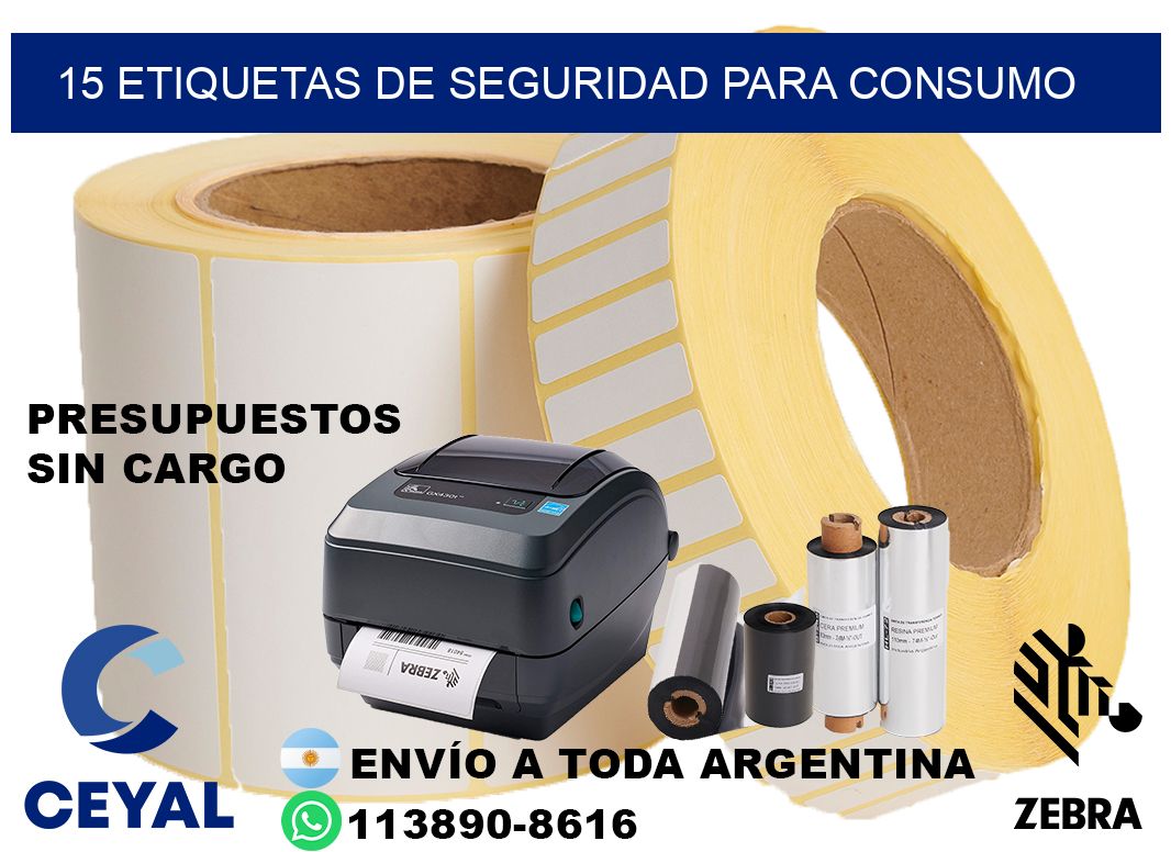 15 Etiquetas de seguridad para consumo