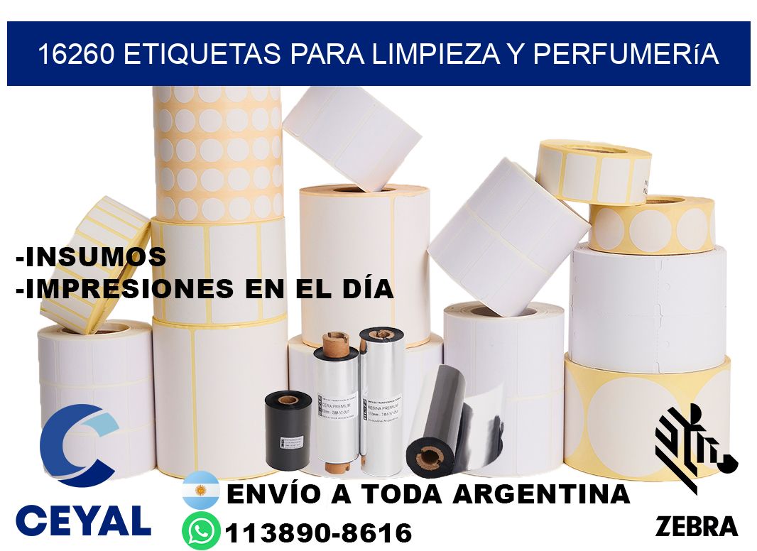 16260 Etiquetas para limpieza y perfumería