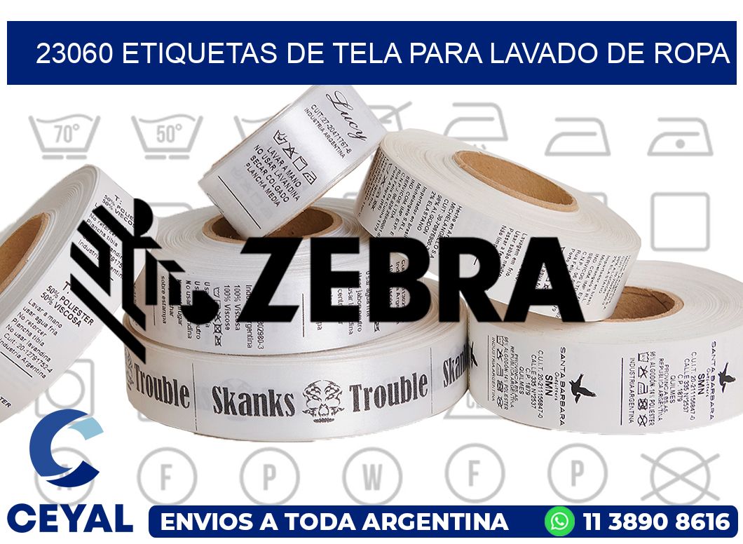 23060 Etiquetas de tela para lavado de ropa
