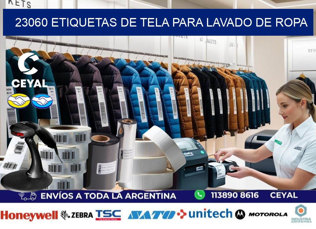 23060 Etiquetas de tela para lavado de ropa