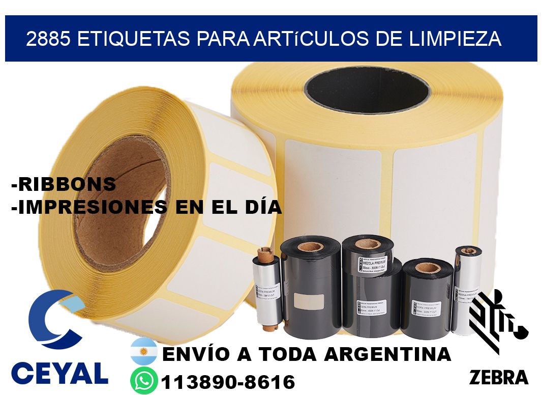 2885 Etiquetas para artículos de limpieza