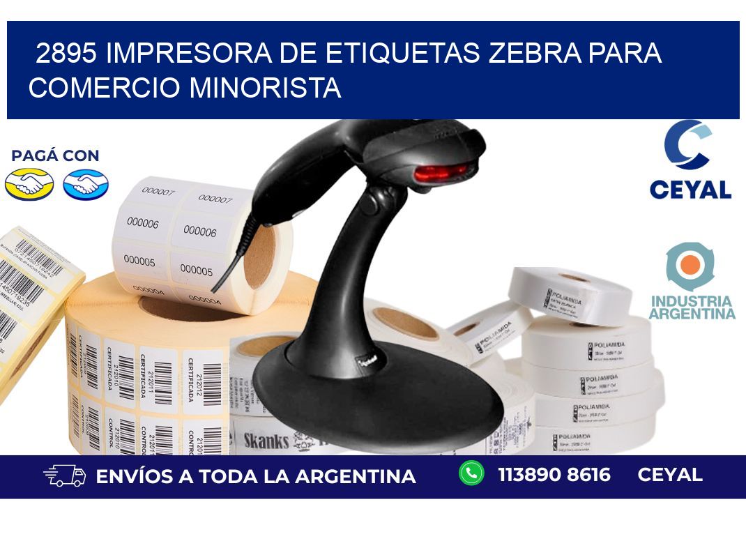 2895 impresora de etiquetas zebra para comercio minorista