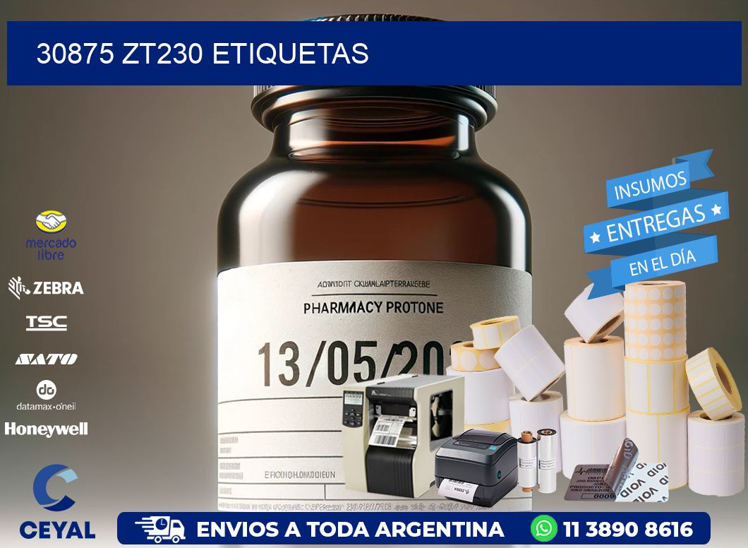 30875 ZT230 etiquetas