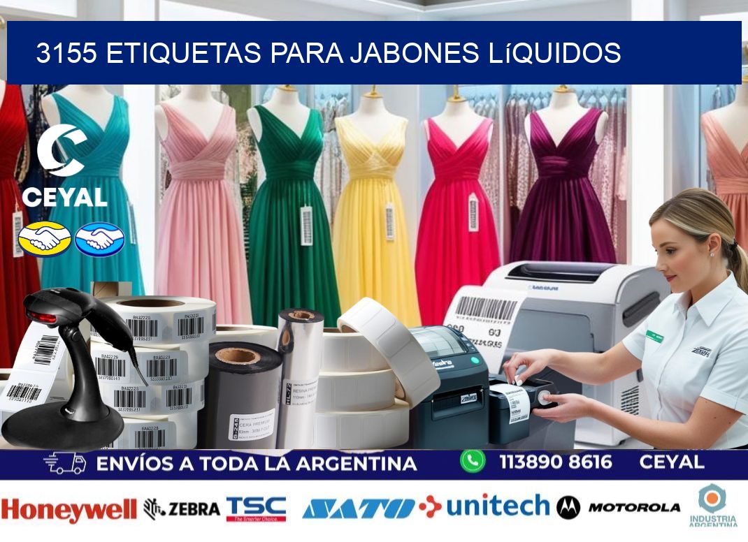 3155 Etiquetas para jabones líquidos