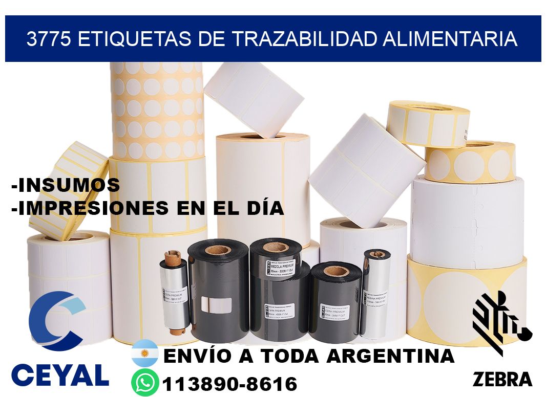 3775 Etiquetas de trazabilidad alimentaria