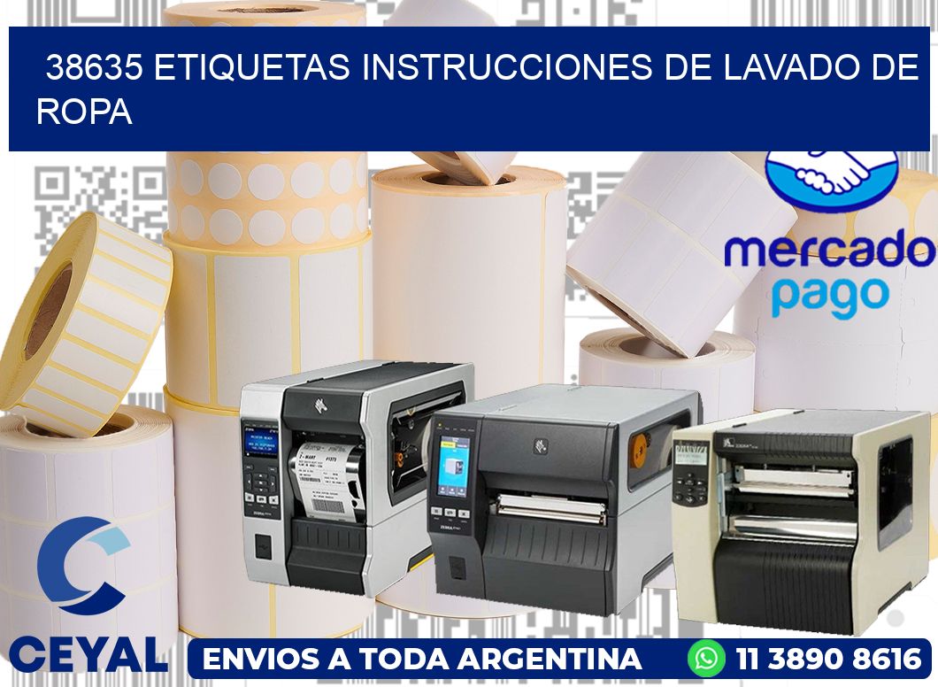 38635 etiquetas instrucciones de lavado de ropa