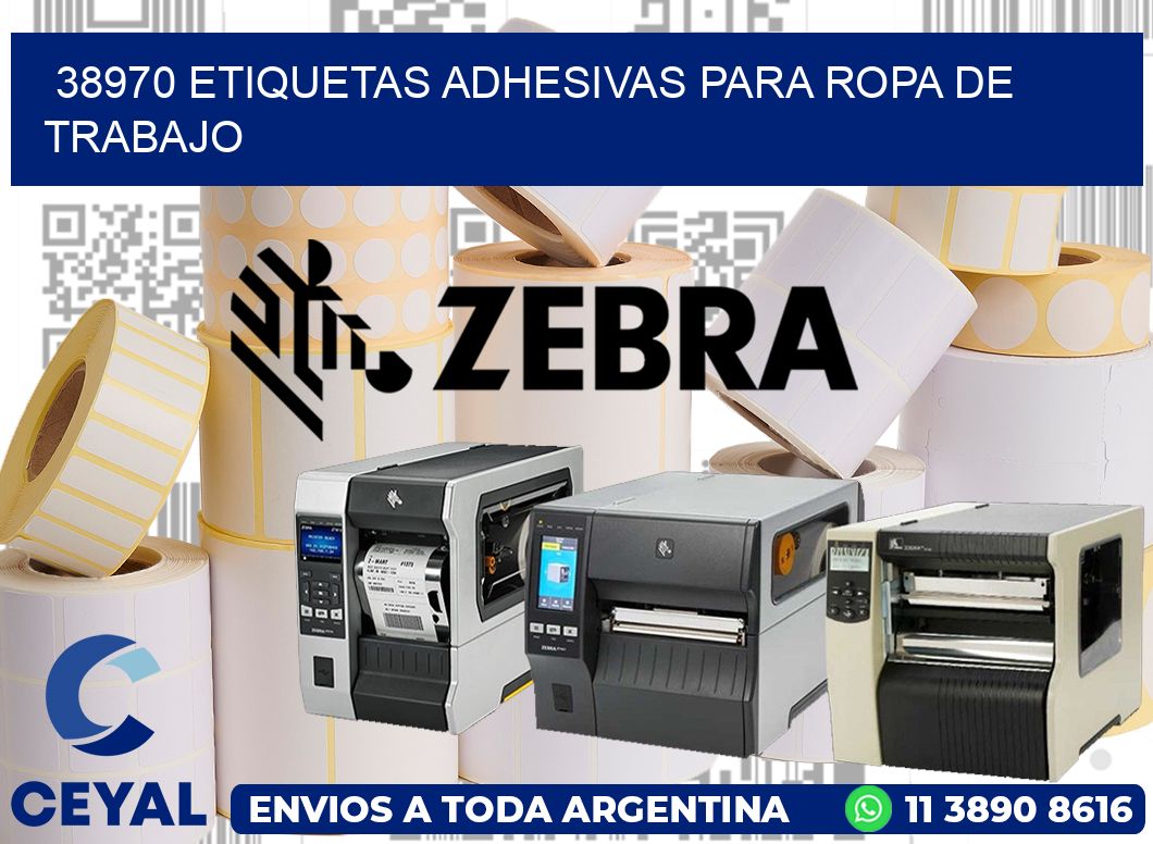 38970 Etiquetas adhesivas para ropa de trabajo