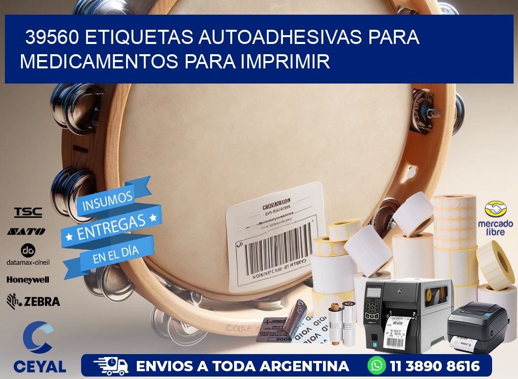 39560 Etiquetas autoadhesivas para medicamentos para imprimir
