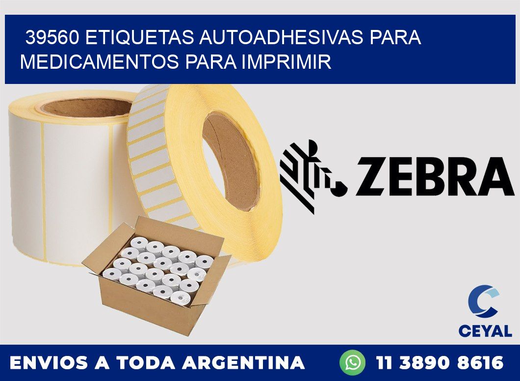 39560 Etiquetas autoadhesivas para medicamentos para imprimir