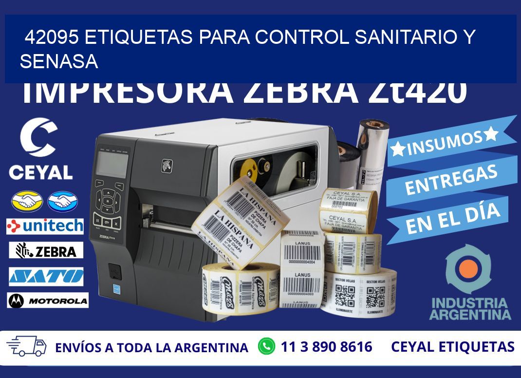 42095 etiquetas para control sanitario y SENASA