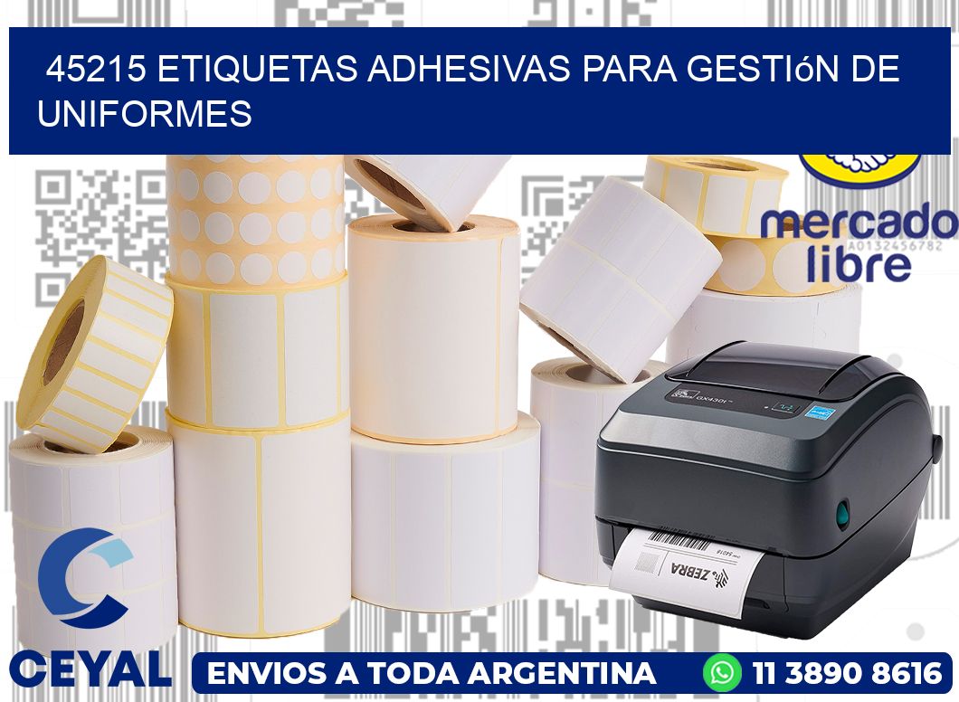 45215 Etiquetas adhesivas para gestión de uniformes