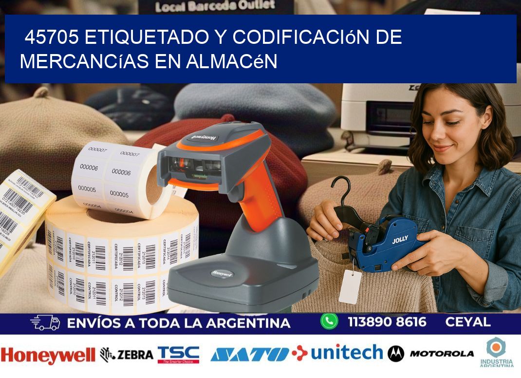 45705 Etiquetado y codificación de mercancías en almacén