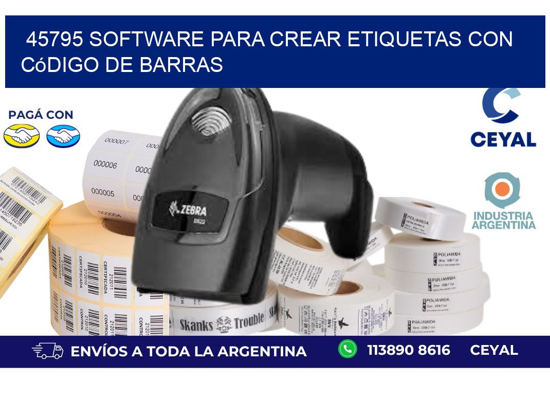45795 Software para crear etiquetas con código de barras