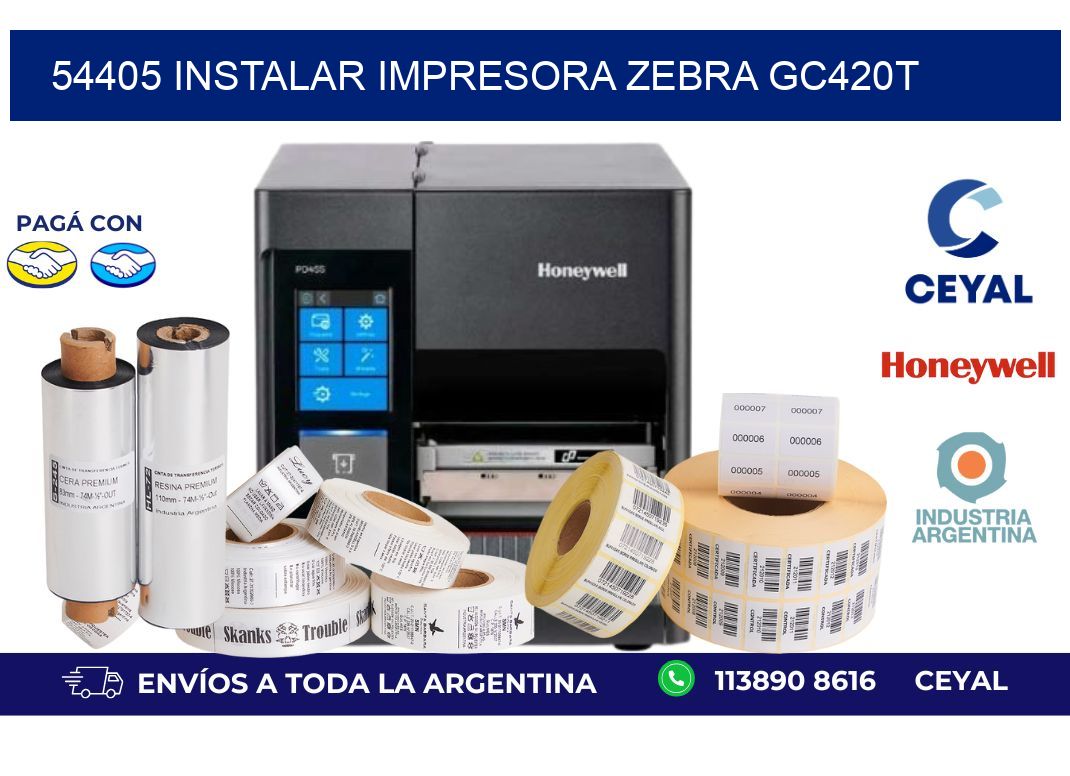 54405 Instalar impresora Zebra GC420t