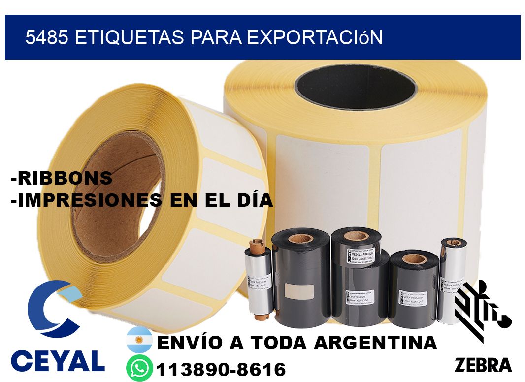5485 Etiquetas para exportación