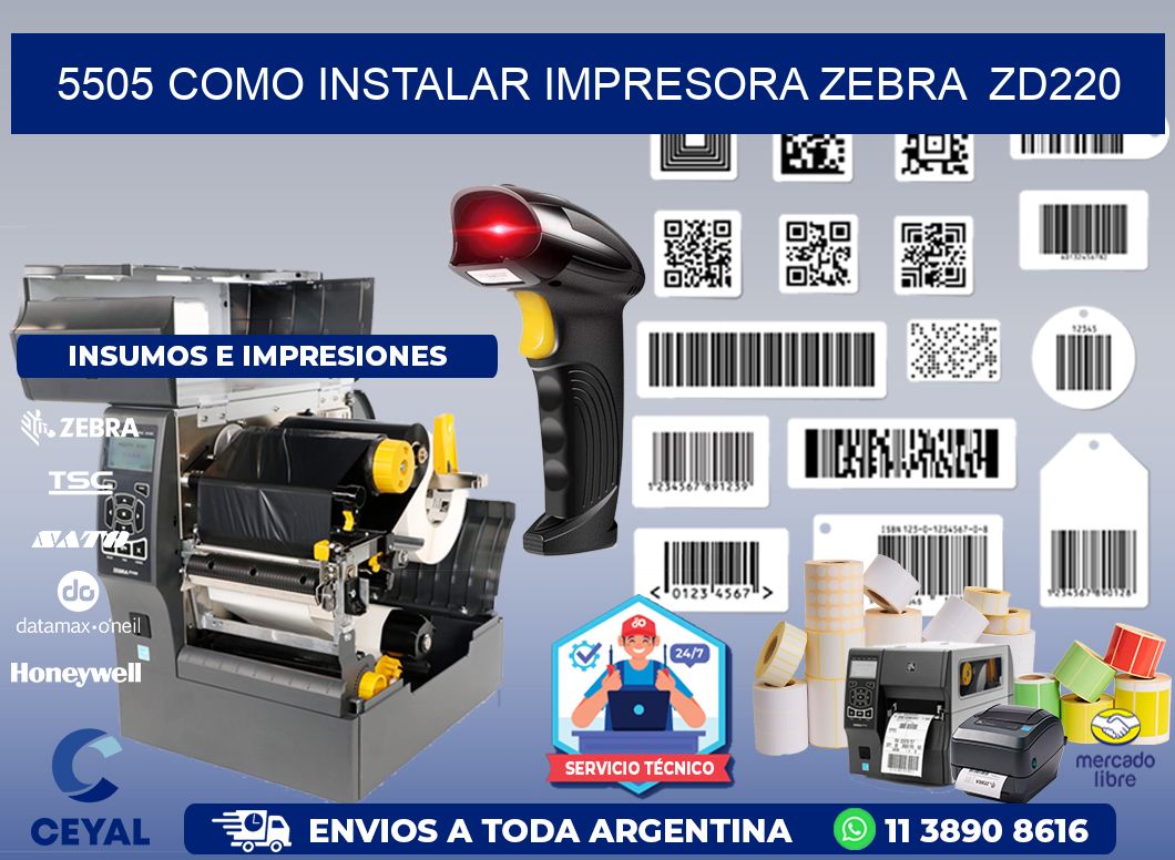 5505 Como instalar impresora Zebra  ZD220