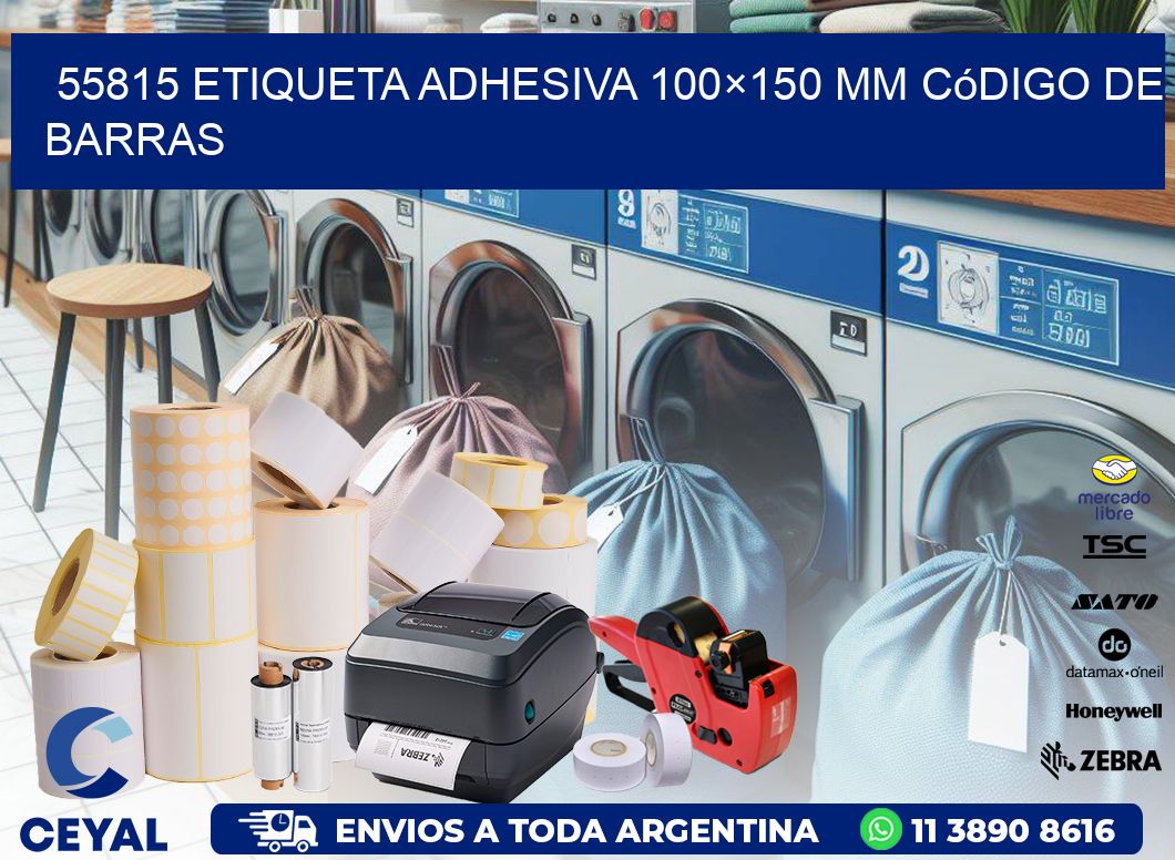 55815 etiqueta adhesiva 100×150 mm código de barras