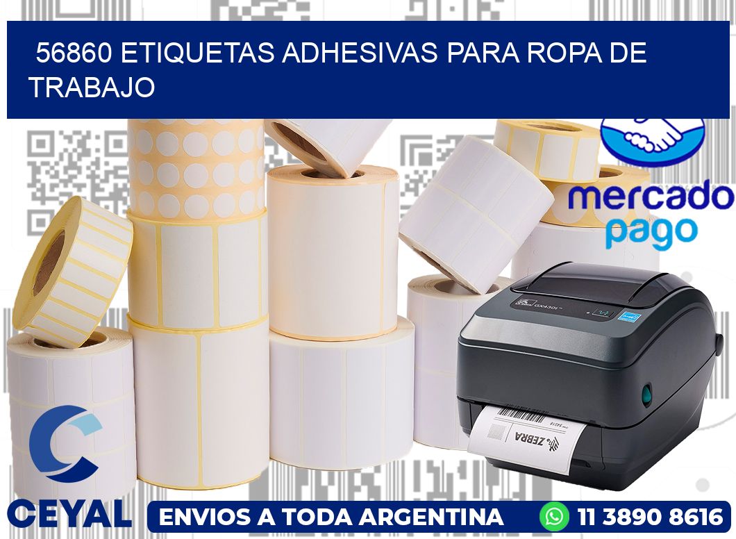 56860 Etiquetas adhesivas para ropa de trabajo