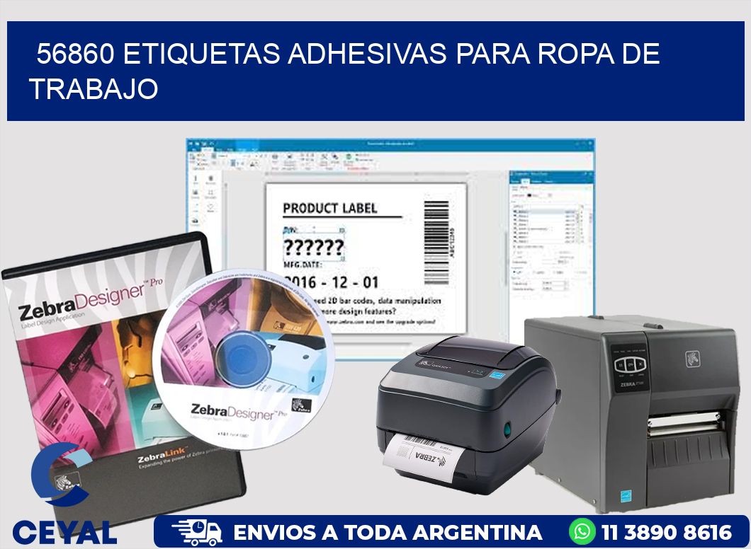 56860 Etiquetas adhesivas para ropa de trabajo