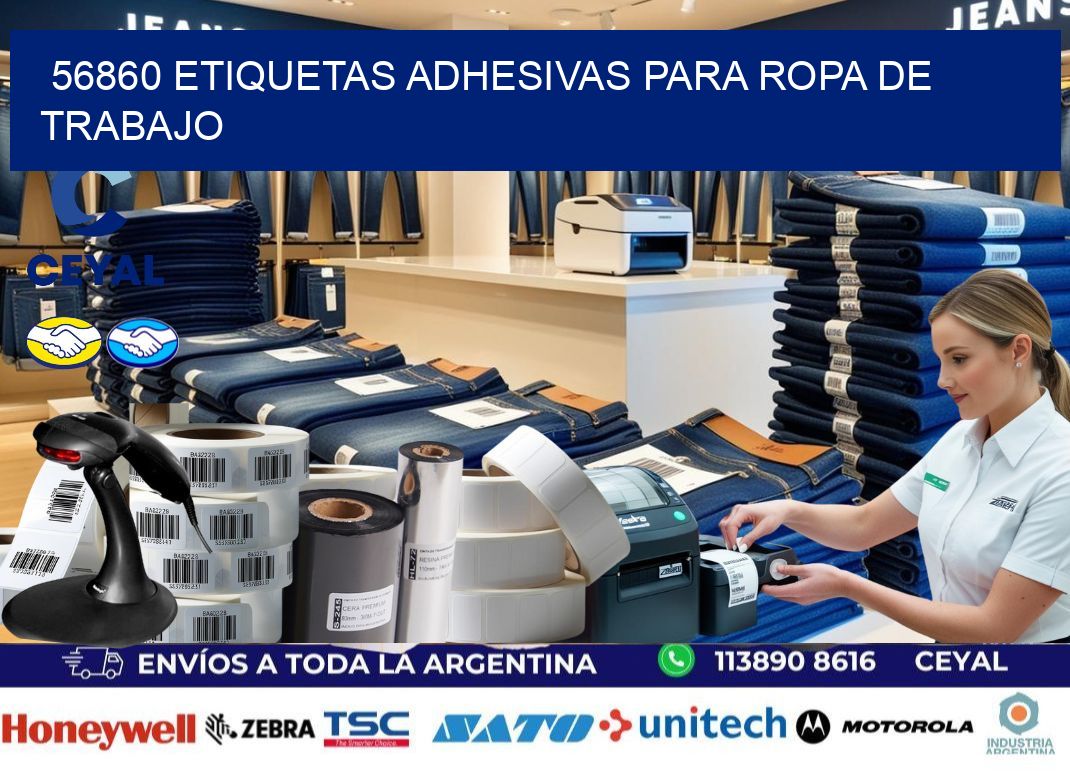 56860 Etiquetas adhesivas para ropa de trabajo