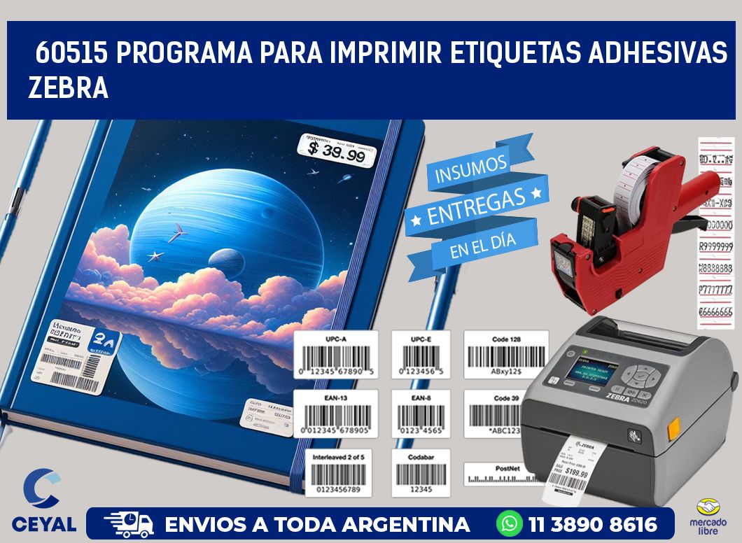 60515 Programa para imprimir etiquetas adhesivas zebra