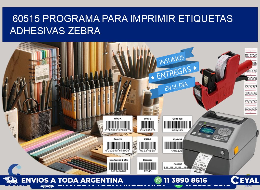 60515 Programa para imprimir etiquetas adhesivas zebra