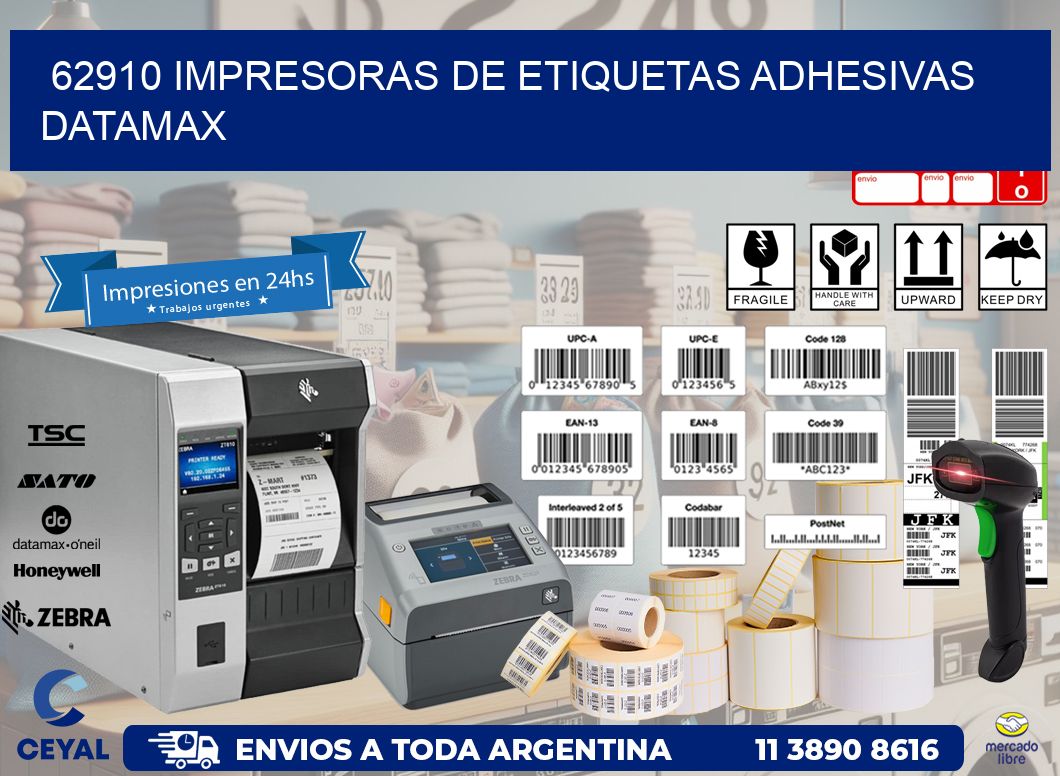 62910 impresoras de etiquetas adhesivas datamax