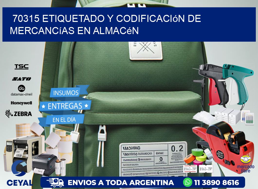 70315 Etiquetado y codificación de mercancías en almacén