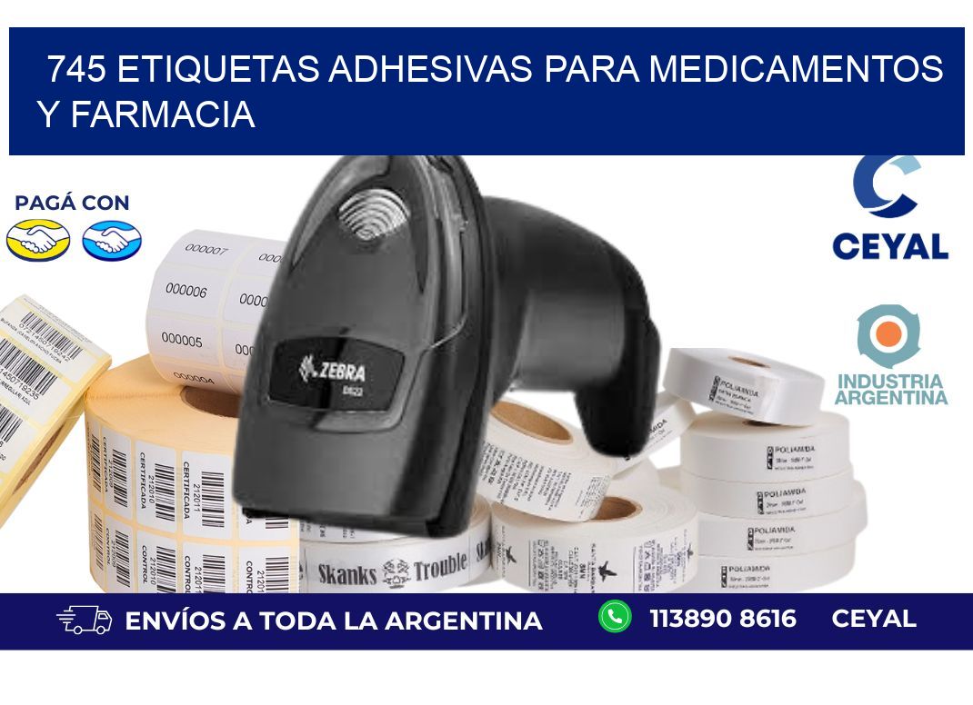 745 Etiquetas adhesivas para medicamentos y farmacia