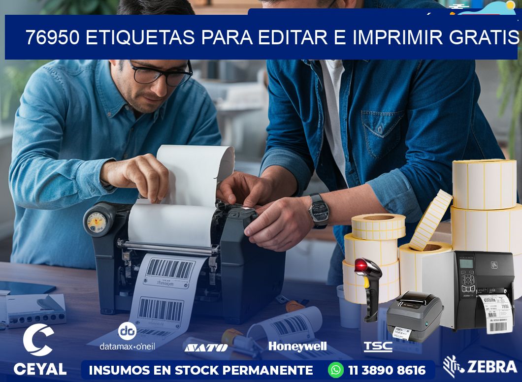 76950 Etiquetas para editar e imprimir gratis
