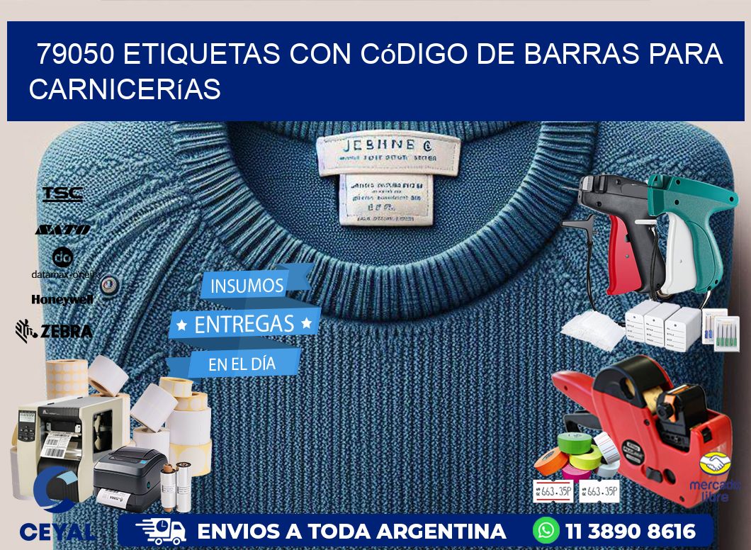 79050 etiquetas con código de barras para carnicerías