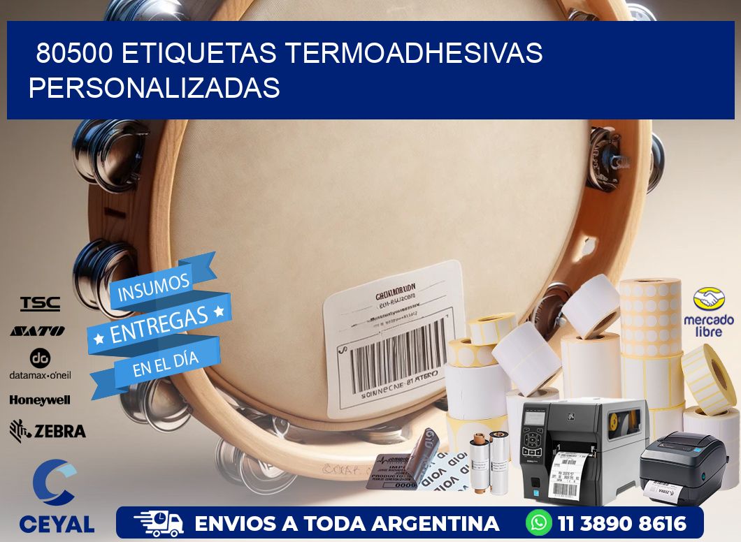 80500 Etiquetas termoadhesivas personalizadas