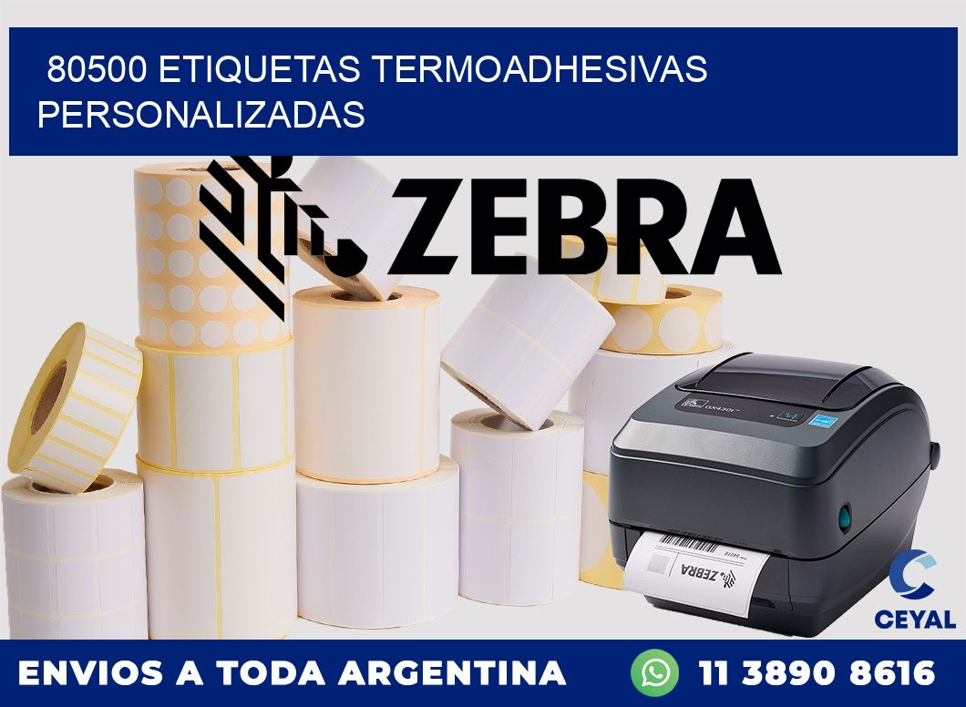 80500 Etiquetas termoadhesivas personalizadas