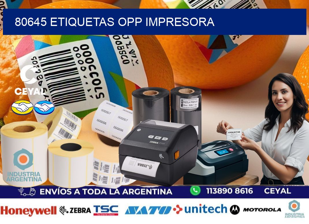 80645 etiquetas opp impresora