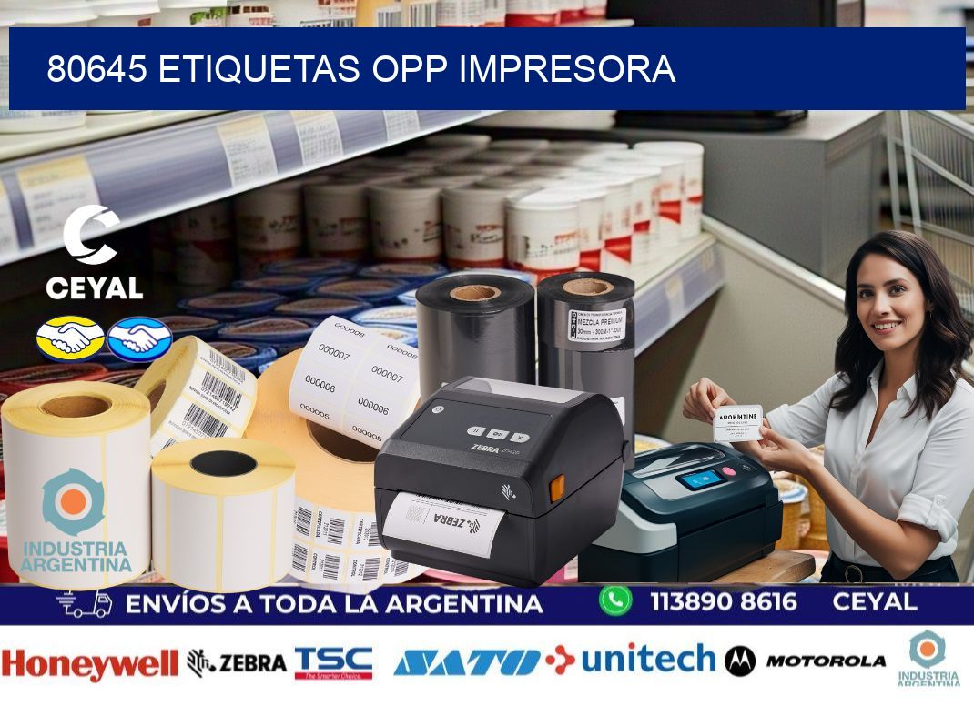 80645 etiquetas opp impresora