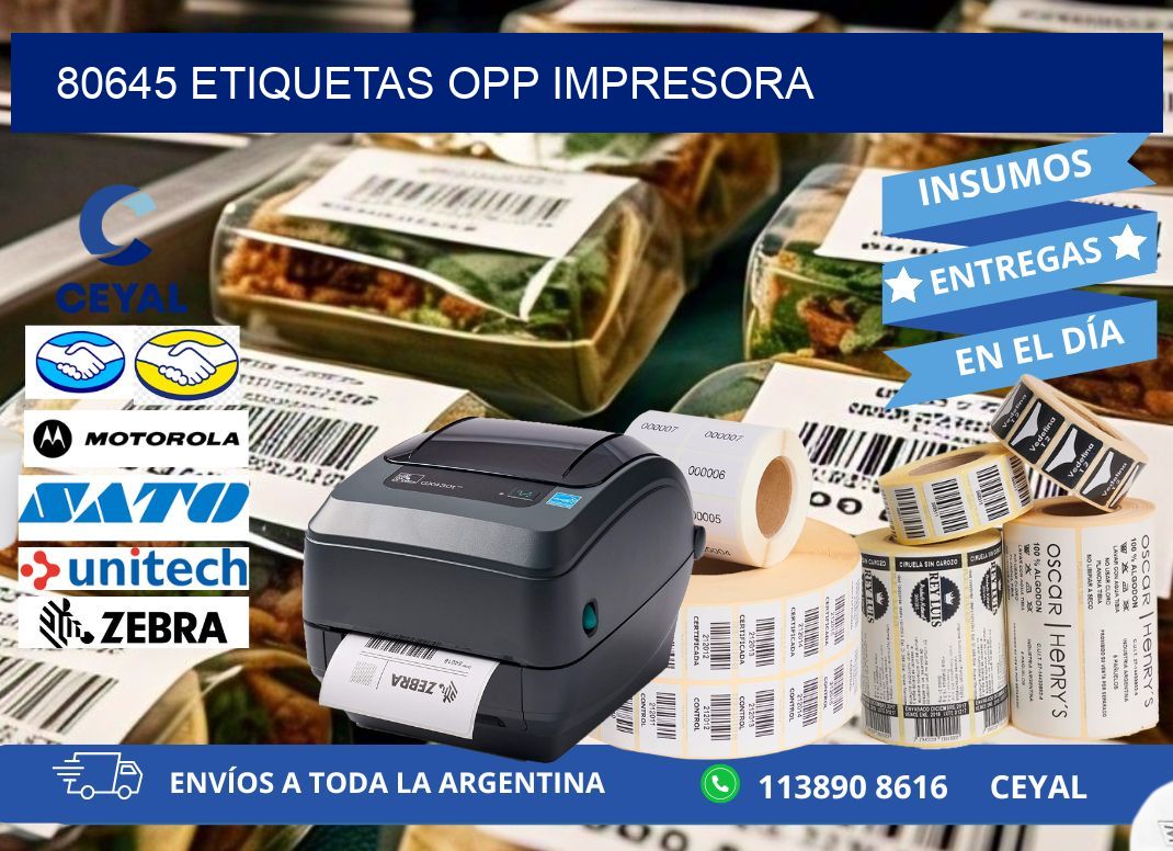 80645 etiquetas opp impresora