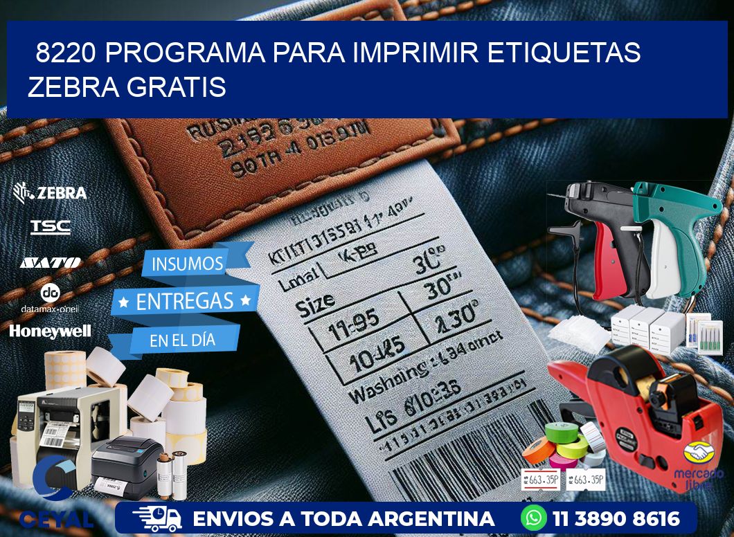 8220 Programa para imprimir etiquetas Zebra gratis