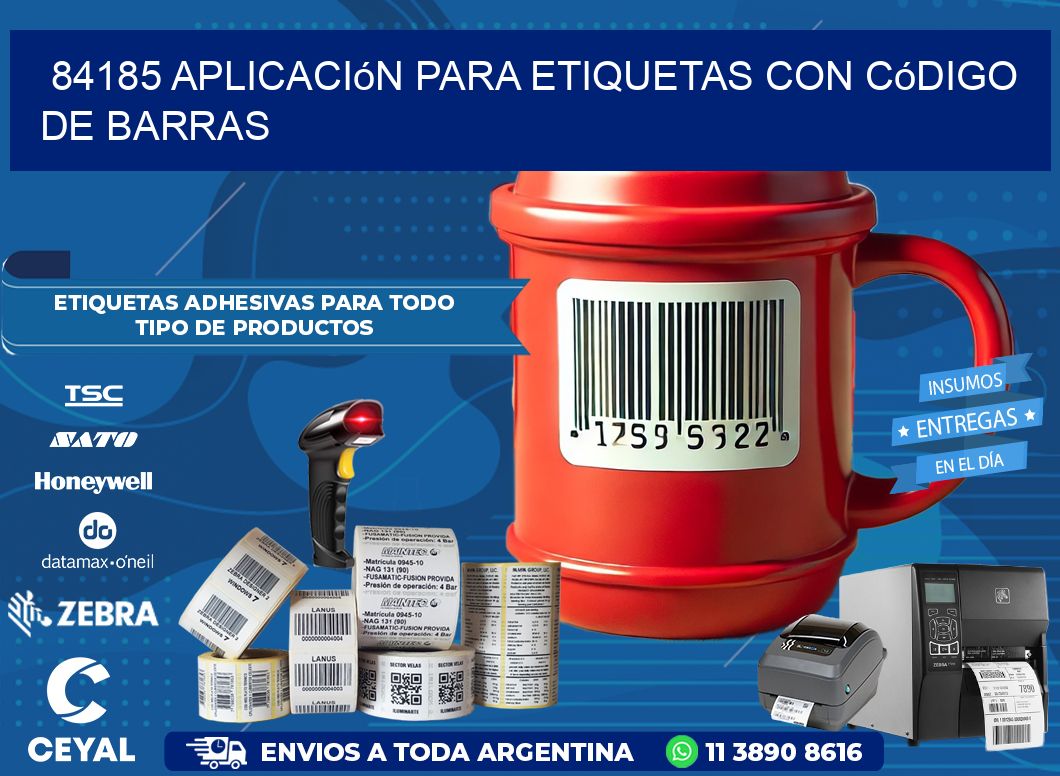 84185 Aplicación para etiquetas con código de barras