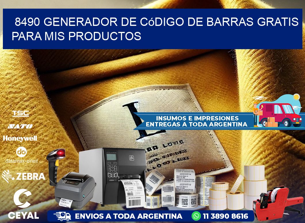 8490 Generador de código de barras gratis para mis productos