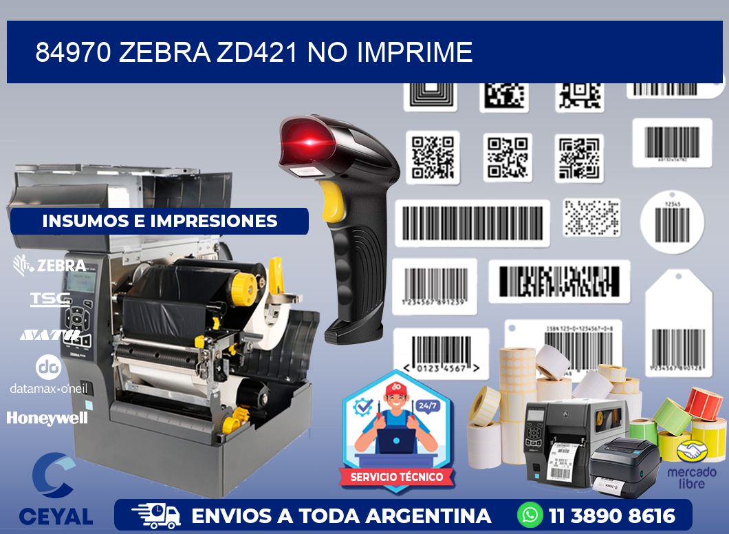 84970 Zebra ZD421 no imprime