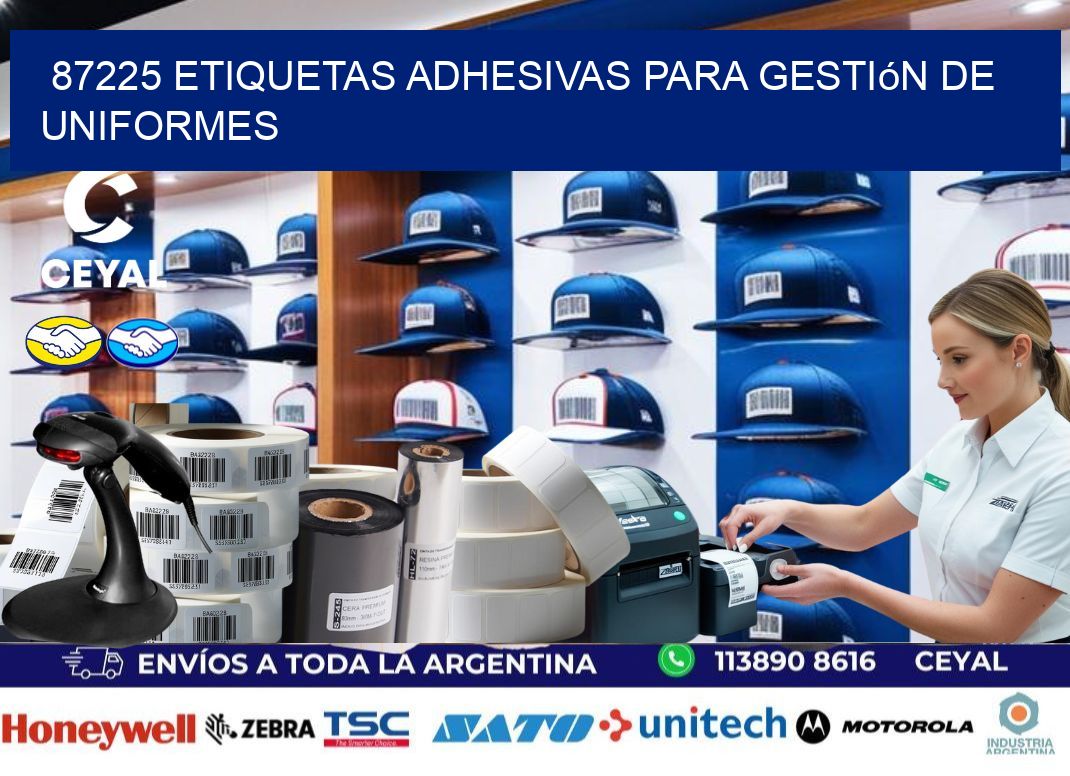 87225 Etiquetas adhesivas para gestión de uniformes
