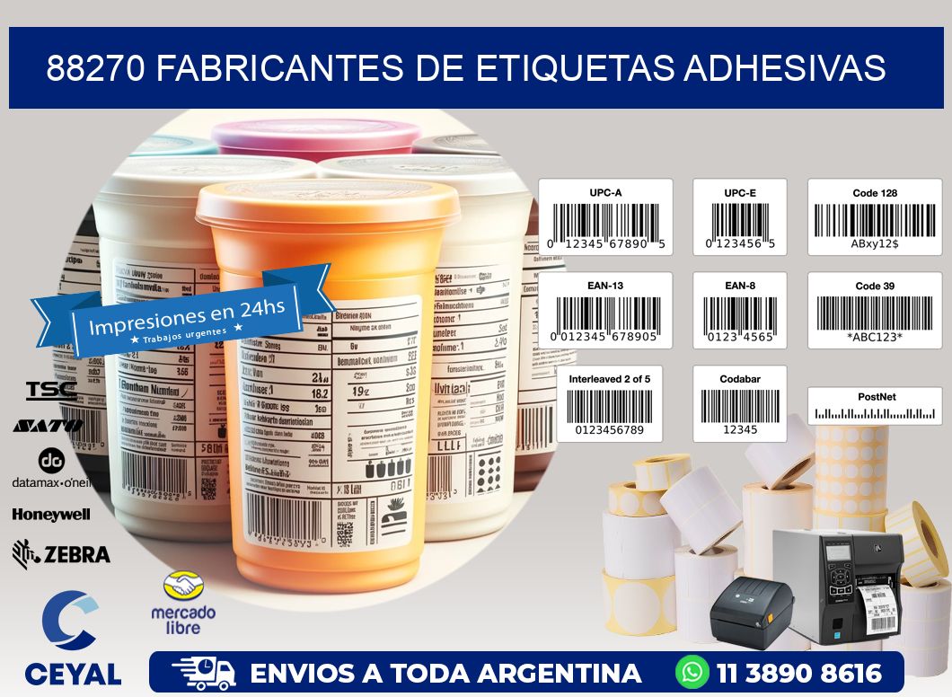 88270 Fabricantes de etiquetas adhesivas