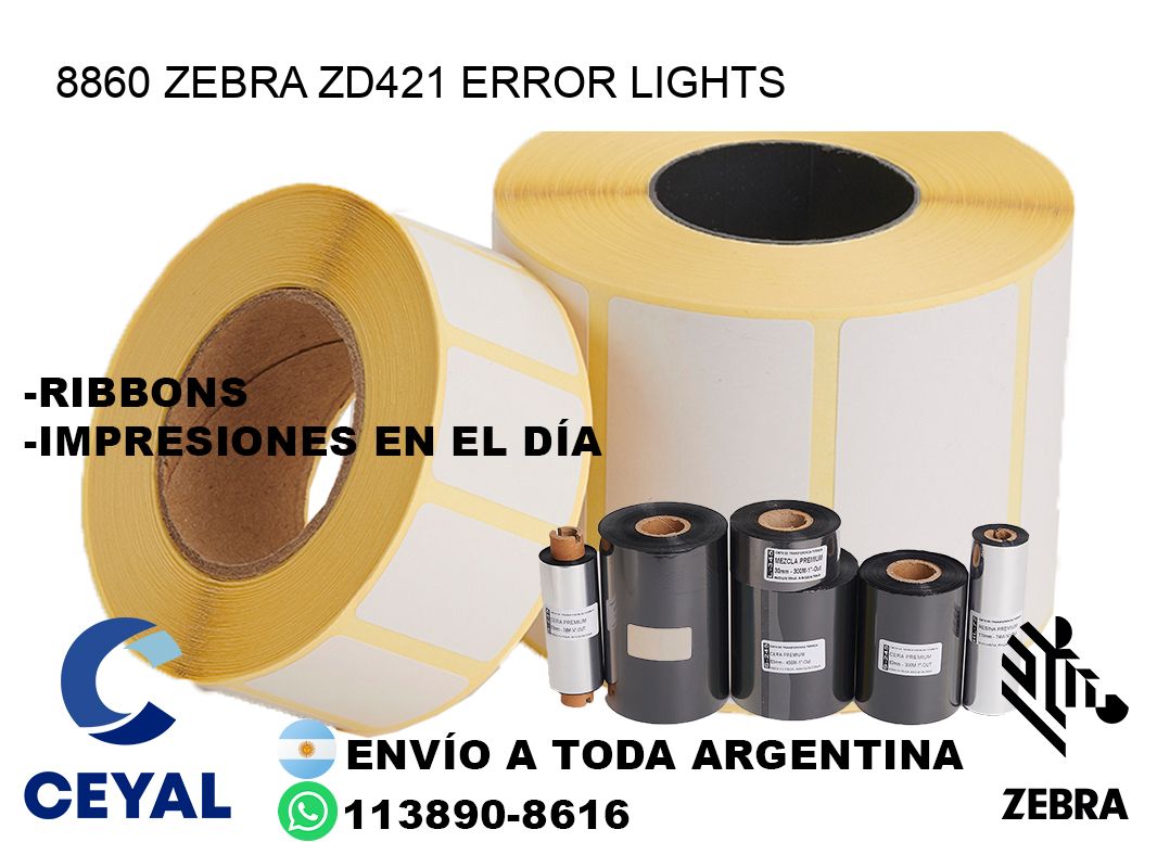 8860 Zebra ZD421 error lights