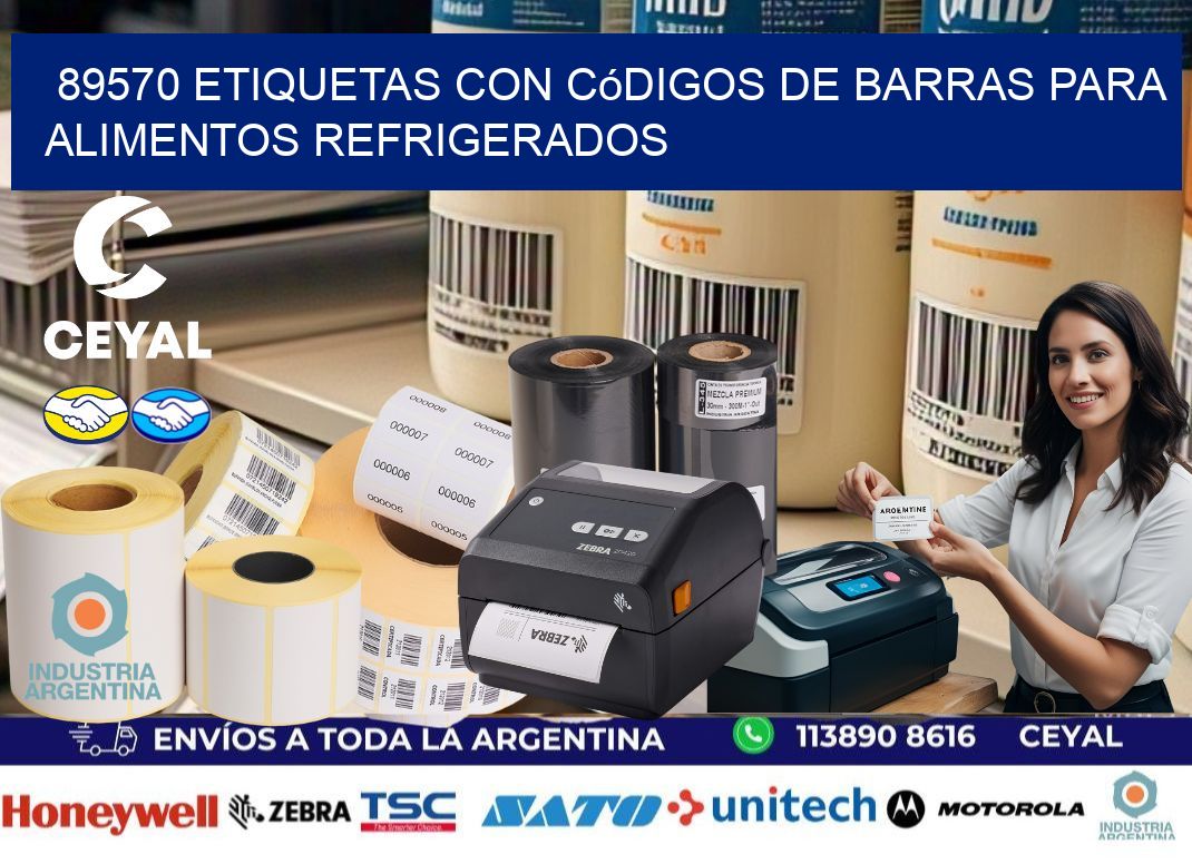 89570 Etiquetas con códigos de barras para alimentos refrigerados