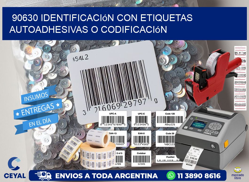 90630 identificación con etiquetas autoadhesivas o codificación