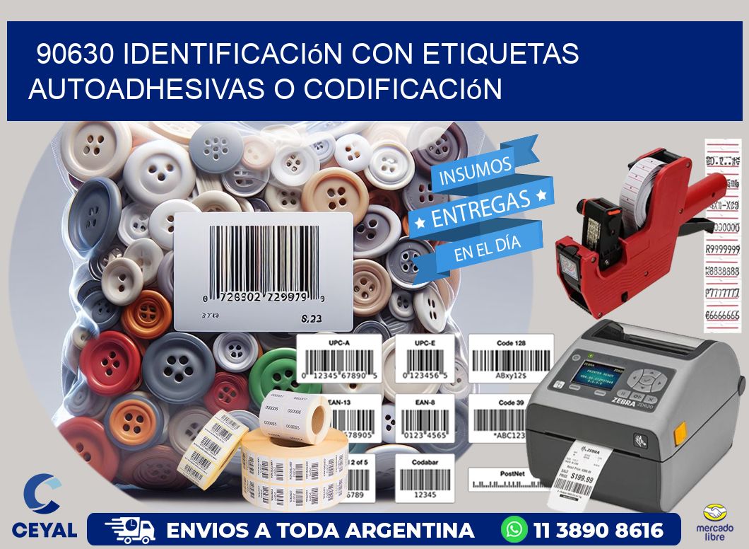 90630 identificación con etiquetas autoadhesivas o codificación