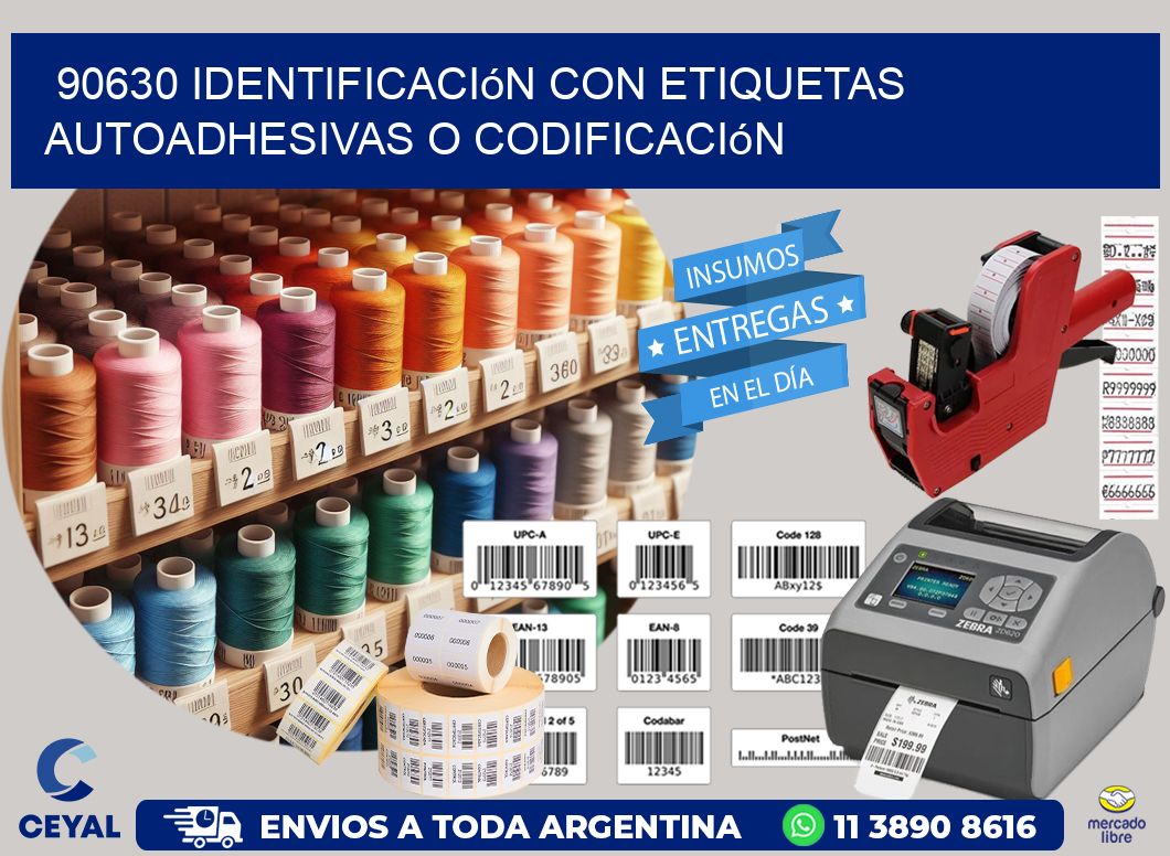 90630 identificación con etiquetas autoadhesivas o codificación